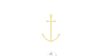 Golden anchor x5