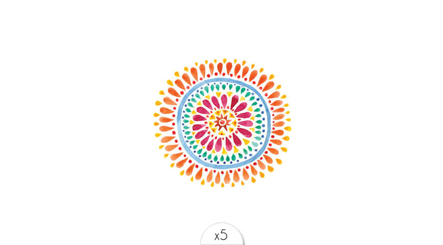 Colorfoul mandala x5