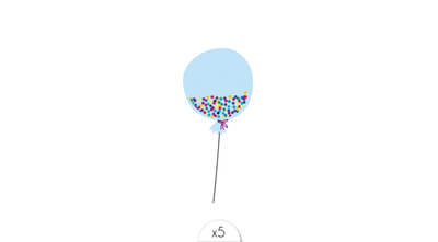 Light blue balloon x5