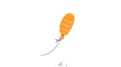 Ballon orange x5