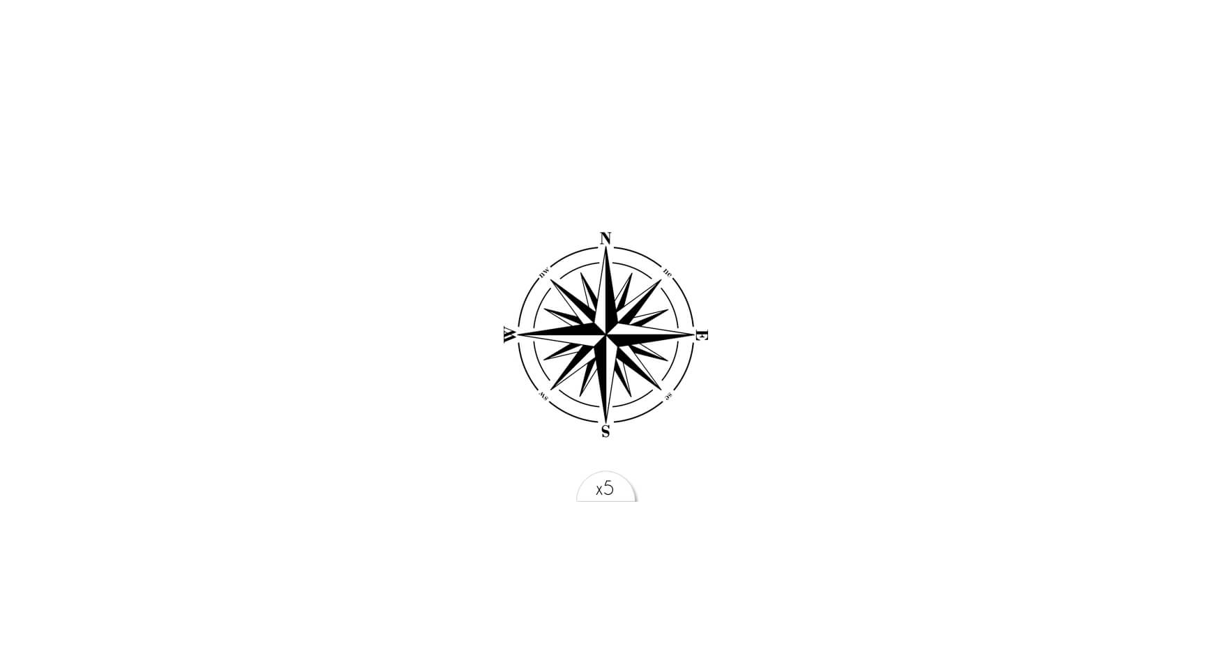 Compass Temporary Tattoo Sioou