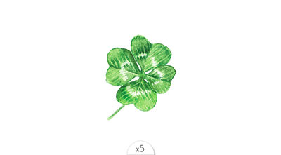 Four-leaf clover x5