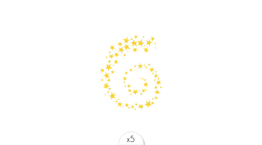 Starry spiral x5