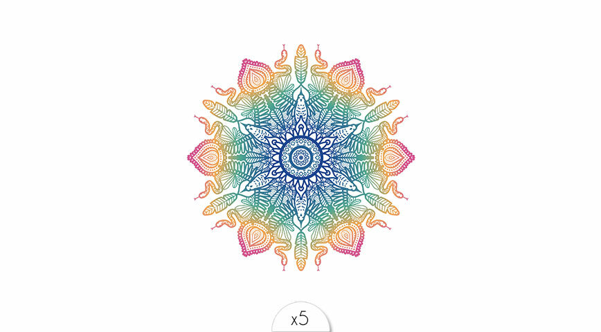 Jungle Mandala x5