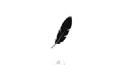 Black feather x5