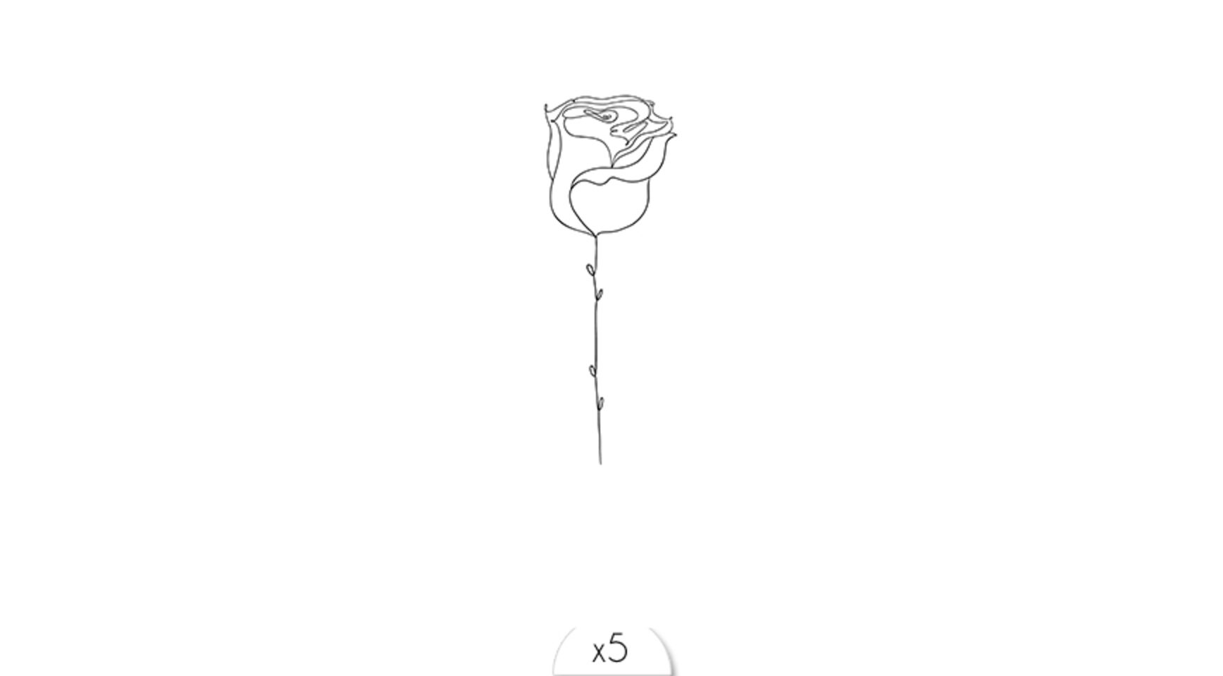 Rose line icon Rose one line art flower vector logo  CanStock