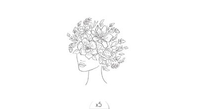 Visage floral x5