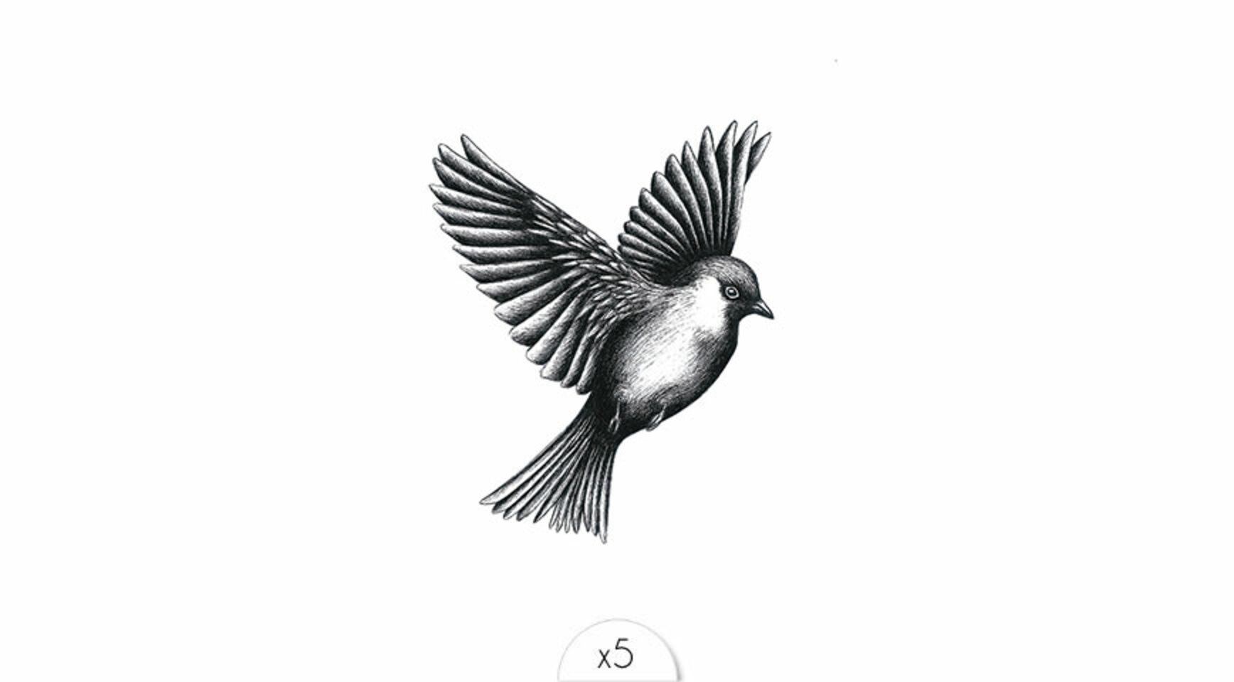 Sioou temporary tattoo - Black bird Sioou temporary tattoo - Black bird