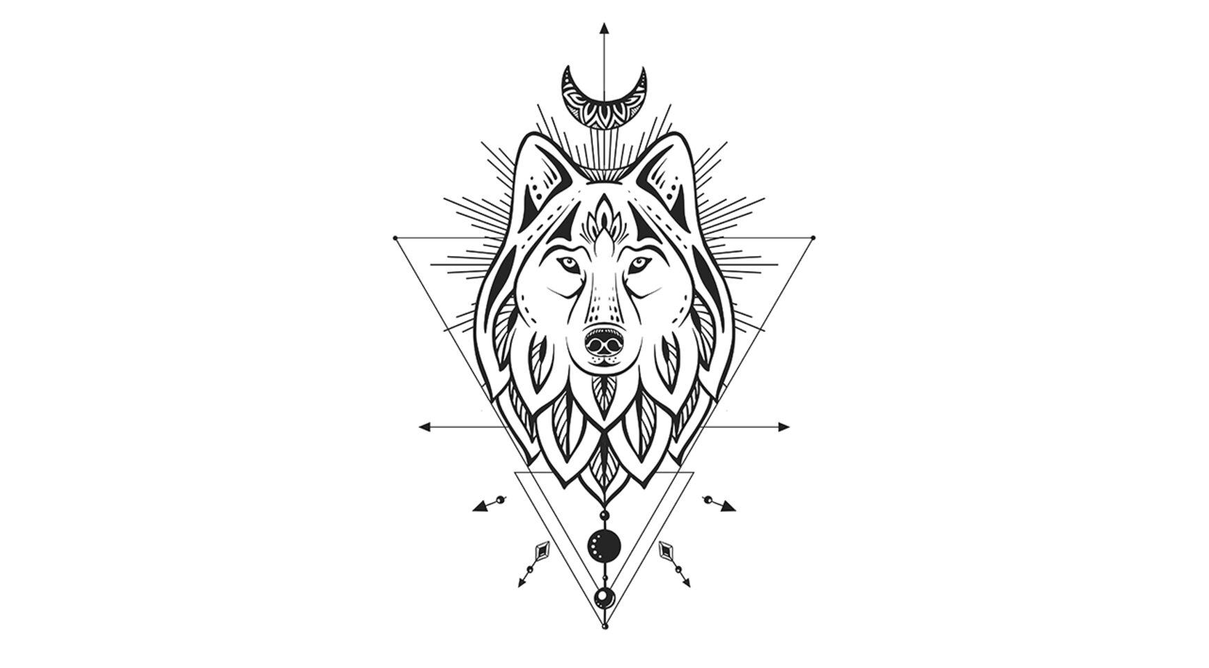 Tatouage tête de loup