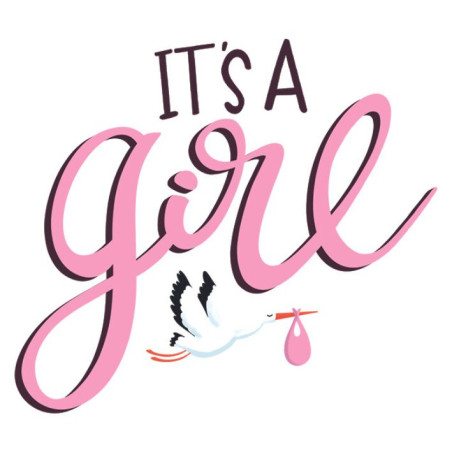 Tatouage éphémère - It's a girl x5 C'est une fille