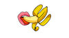 A mouth and a banana x5