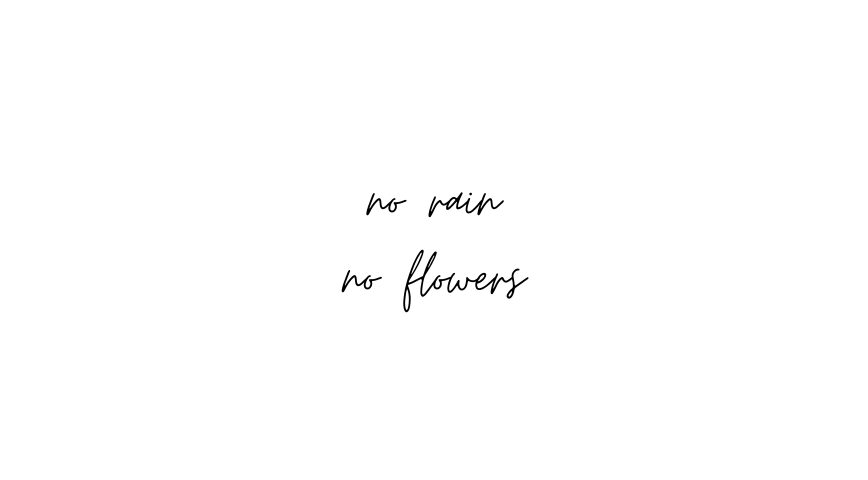 No rain no flowers x5