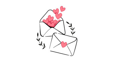 Heart letters x5