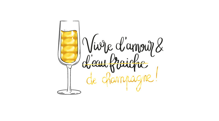 Vivre d'amour et de champagne x5