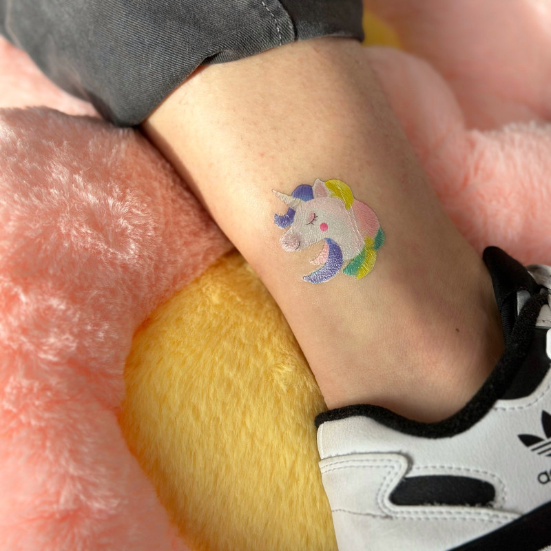 Unicorn temporary tattoo