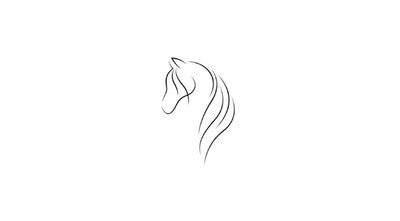 Horse head one line x5