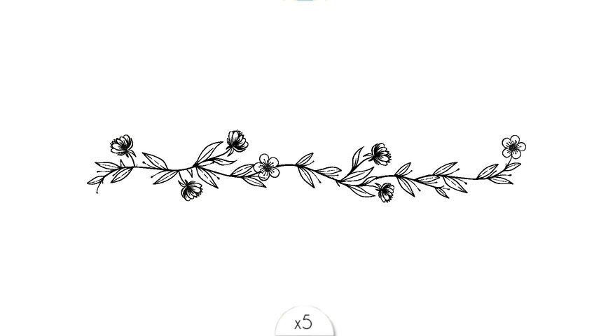Floral bracelet x5