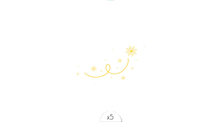 Flock of snowflakes x5