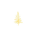 Tatouages temporaires Sioou Sapin doré x5