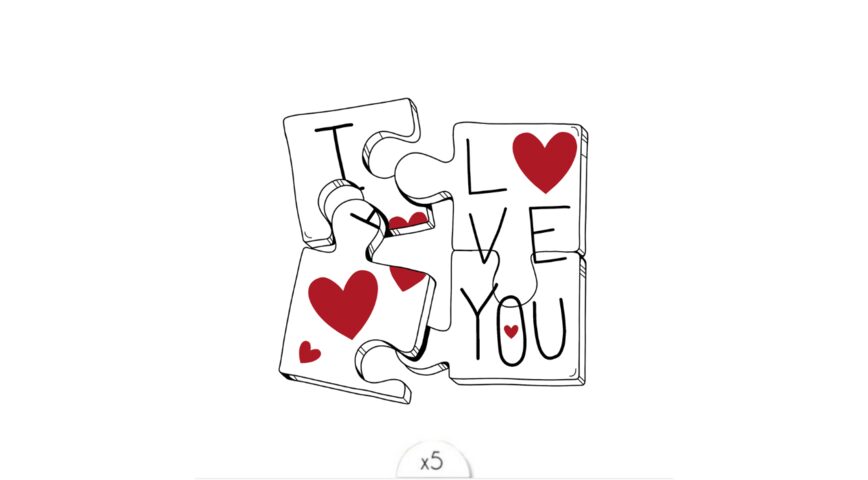 ILY puzzle x5