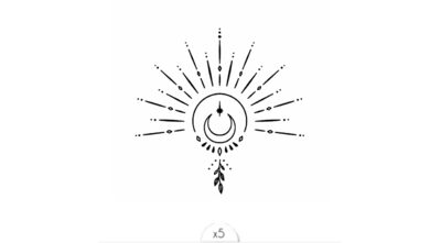 Le demi soleil et la lune x5