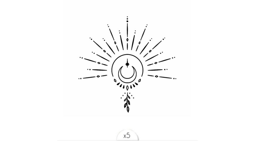 Le demi soleil et la lune x5