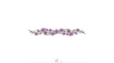 Bracelet de fleurs violettes x5