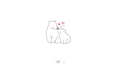 Mama and baby bear x5