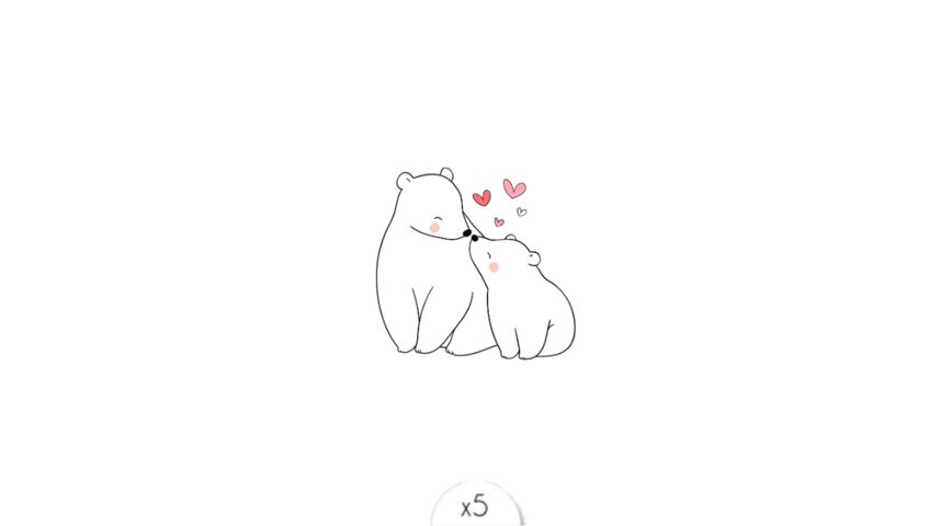 Mama and baby bear x5