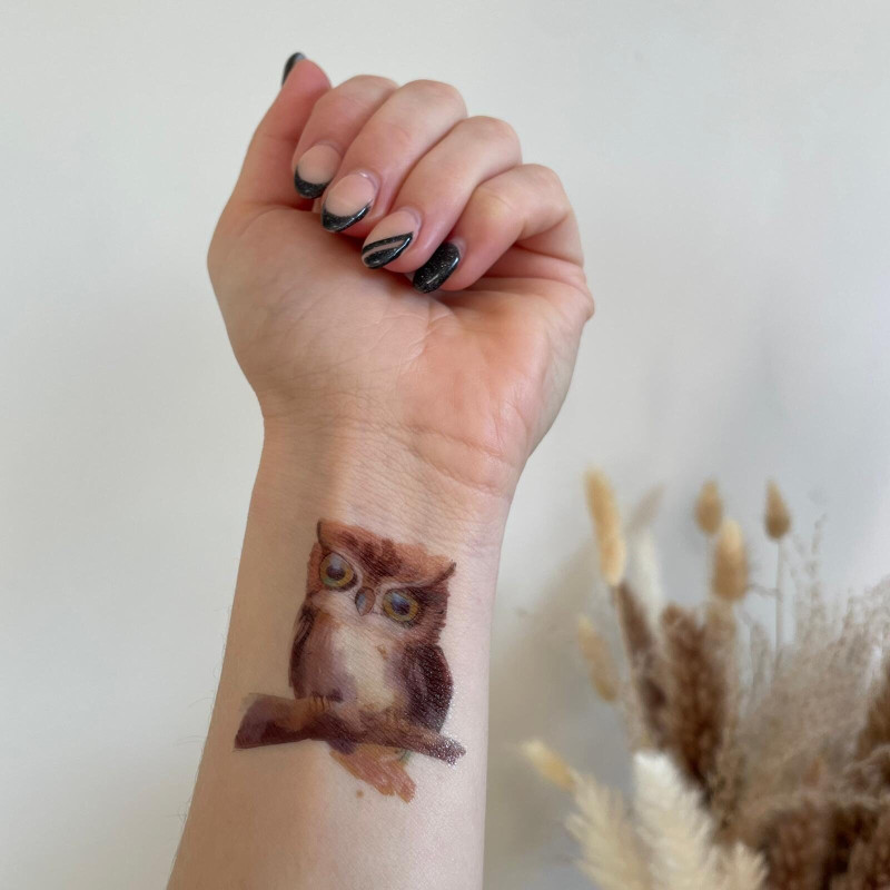 The Owl x5 Temporary tattoo