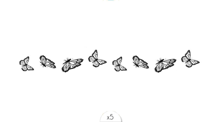 Bracelet papillons x5
