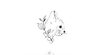 Le chat floral x5