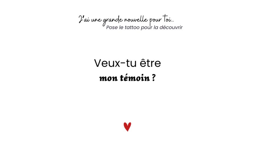Veux-tu être mon témoin ? x5