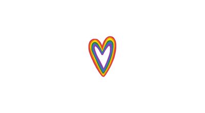 Coeur multicolore x5