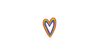 Coeur multicolore x5