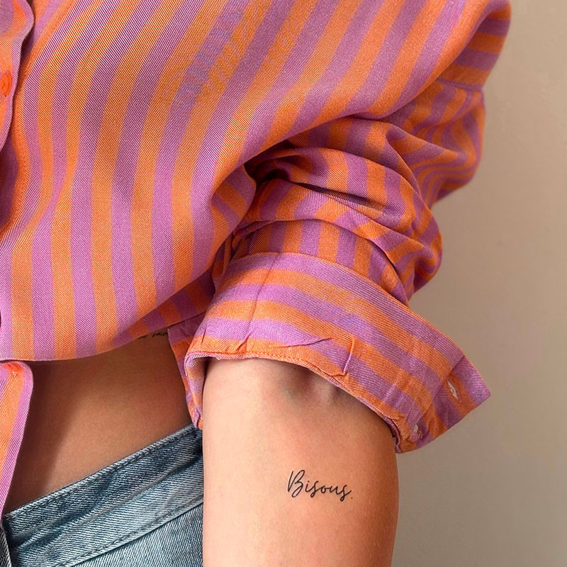 Bisous tatouage éphémère