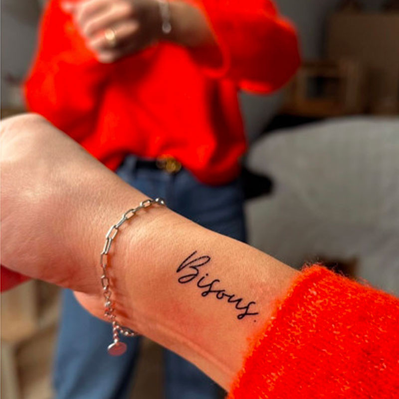Bisous x5 tatouages temporaires