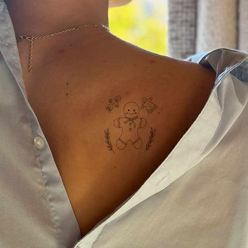 Temporary gingerbread tattoos