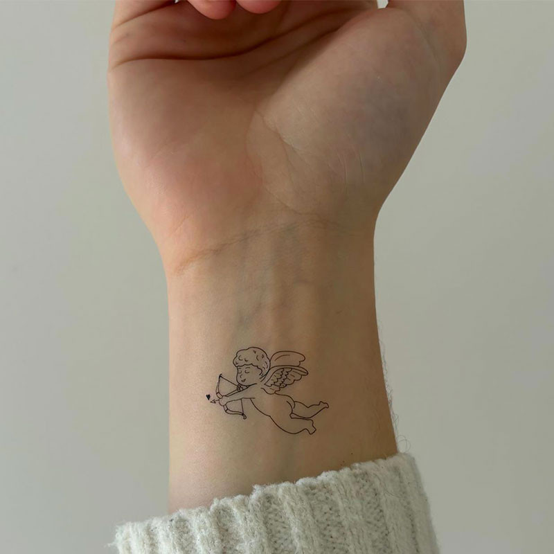 tatouage éphémère cupidon