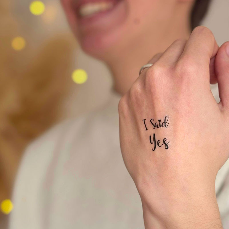 Tatouage éphémère Sioou I Said Yes