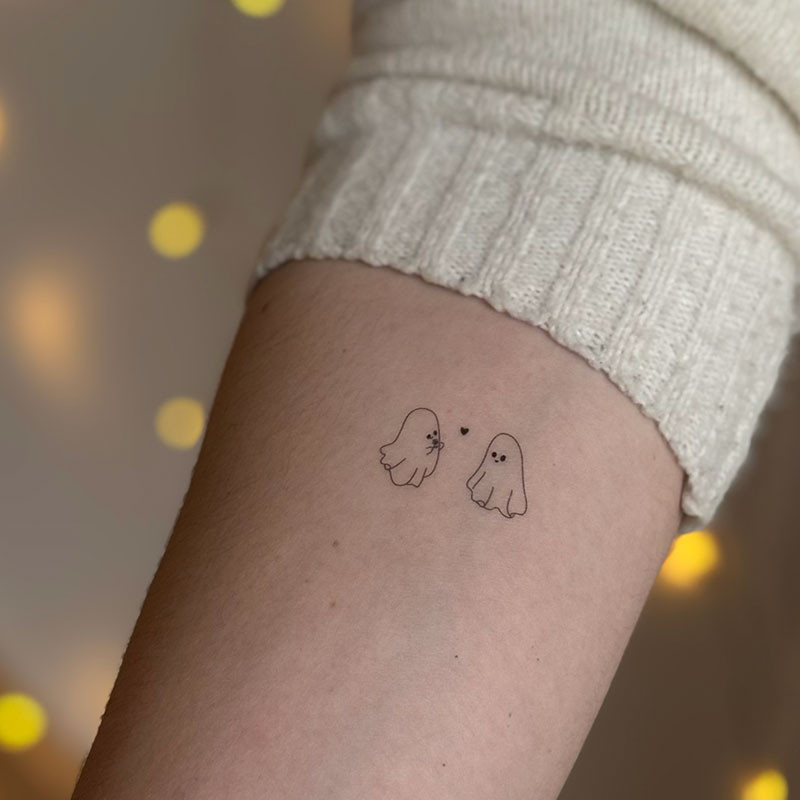 Sioou temporary ghost tattoo