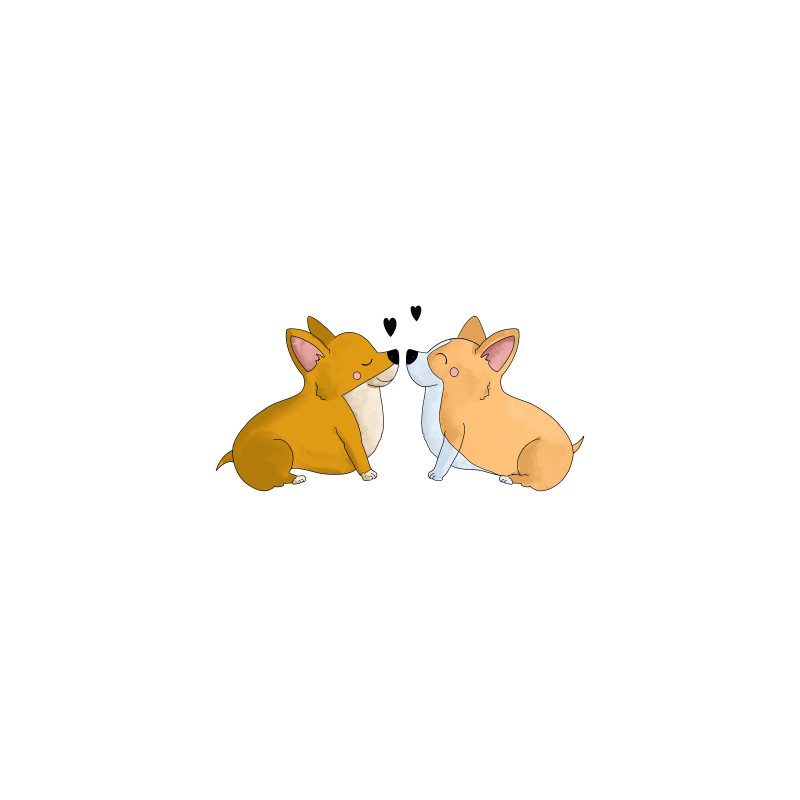 Sioou temporary tattoo - Corgis