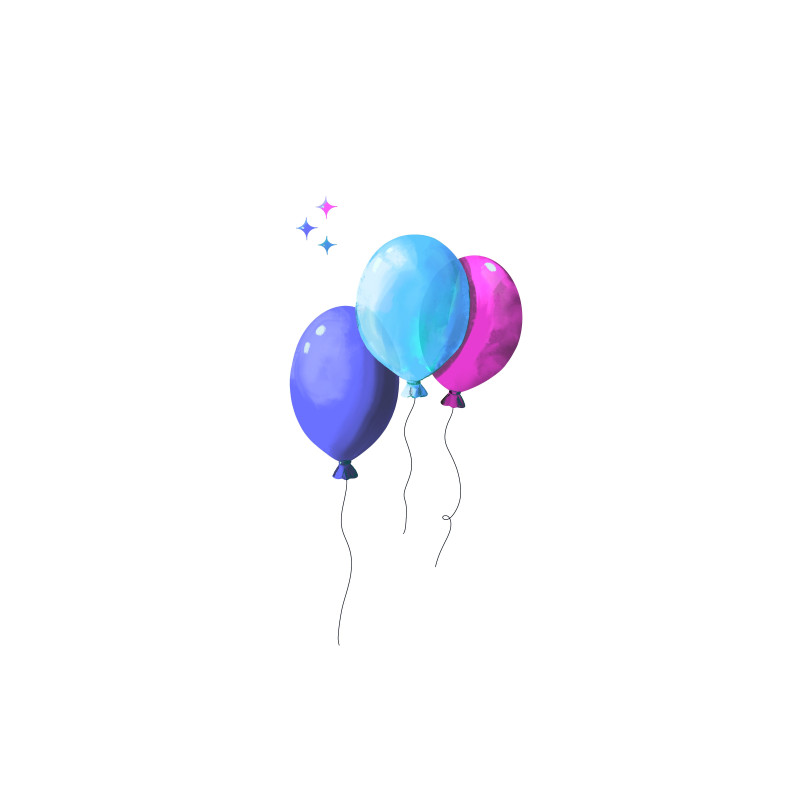 Les ballons colorés- Sioou tatouage éphémère