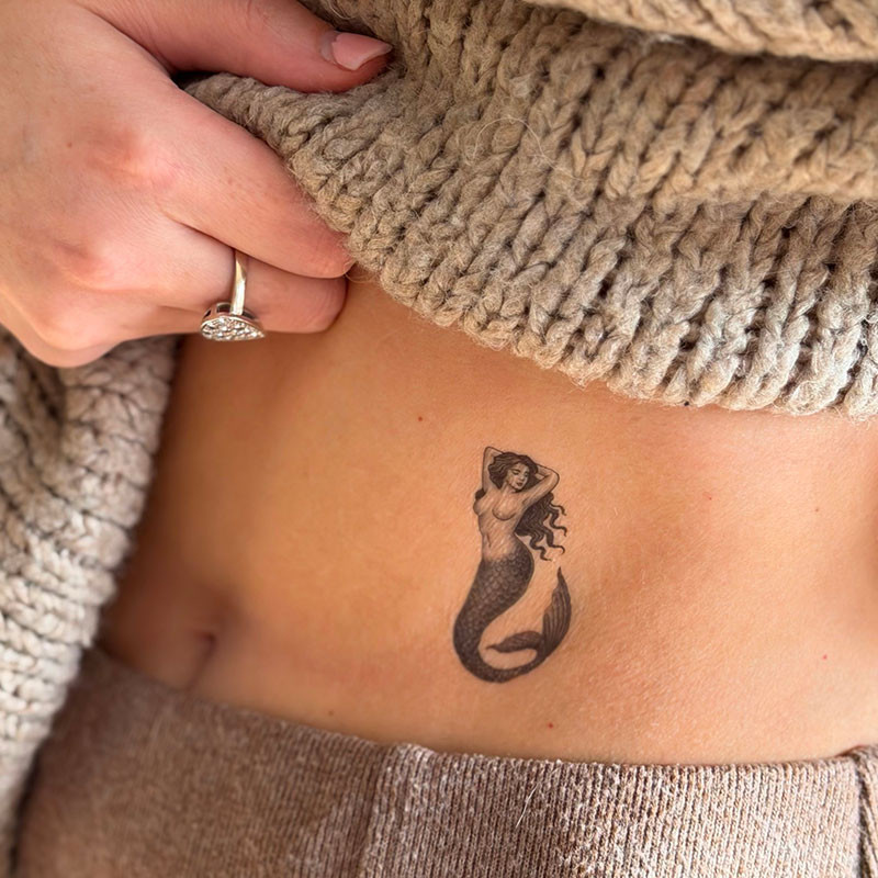 La sirène noire -Tatouage temporaire Sioou