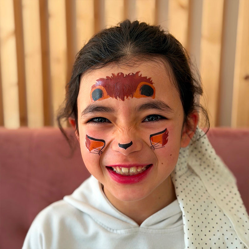 Mini masque de Lion Tattoo temporaire