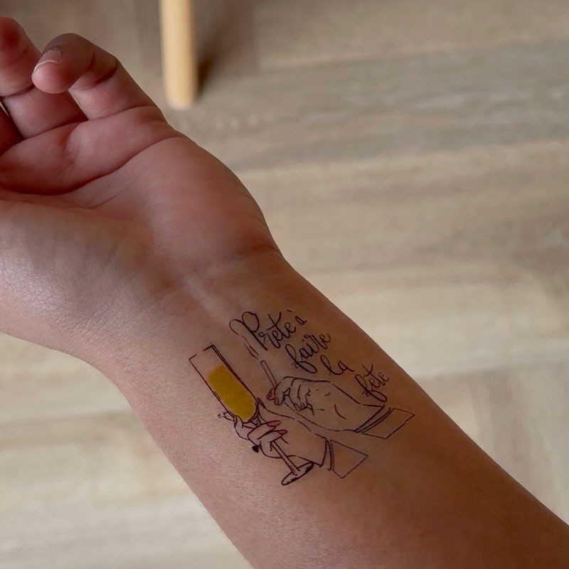 Sioou "Ready to party" temporary tattoo