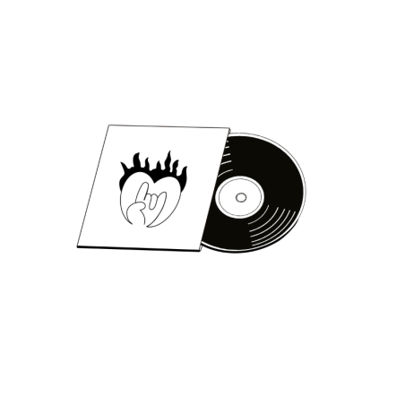 Montrer votre passion pour la musique avec le tatouage temporaire Vinyle réalisé par Audrey Suau.