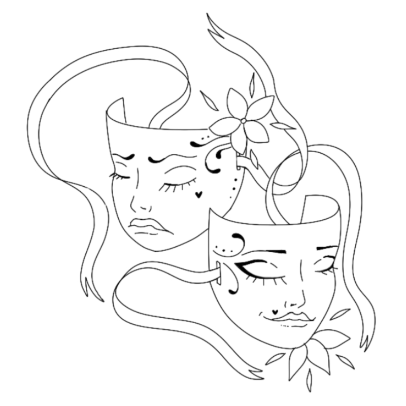 Tatouage temporaire Sioou - Les masques