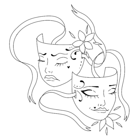 Tatouage temporaire Sioou - Les masques