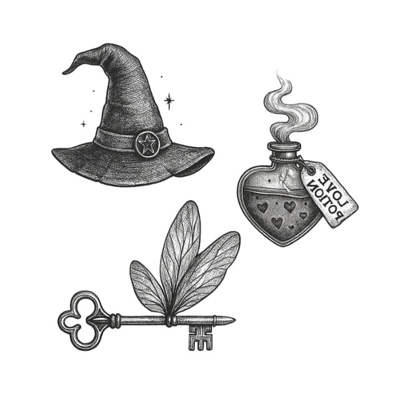 Tatouage temporaire Sioou - Potions et sortilèges